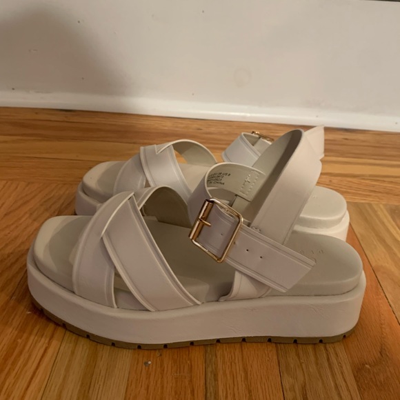ASOS Off White Platform Sandals - Picture 2 of 3